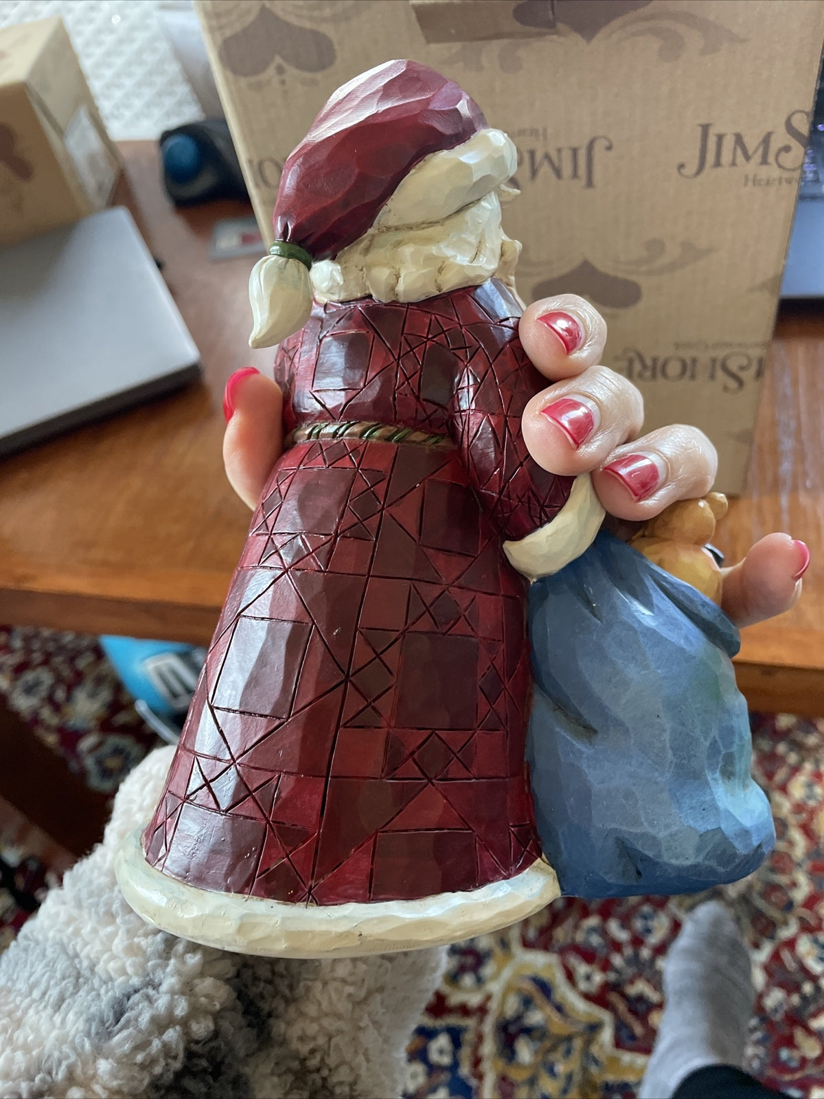 Jim Shore Santa sleigh Disney toy bag figure winter Christmas holiday gift mom h