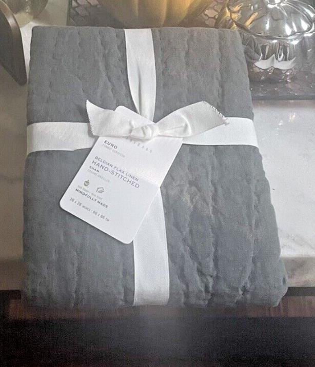 Pottery Barn Belgian flax Linen PILLOW SHAM Disney Chambray holiday gift party -