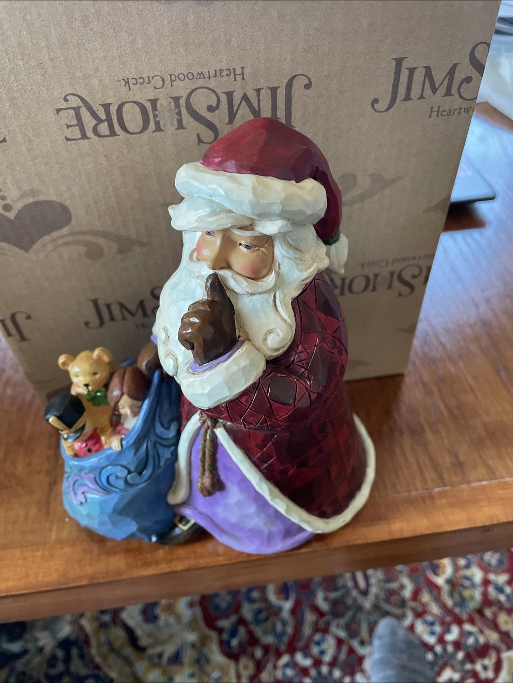 Jim Shore Santa sleigh Disney toy bag figure winter Christmas holiday gift mom h