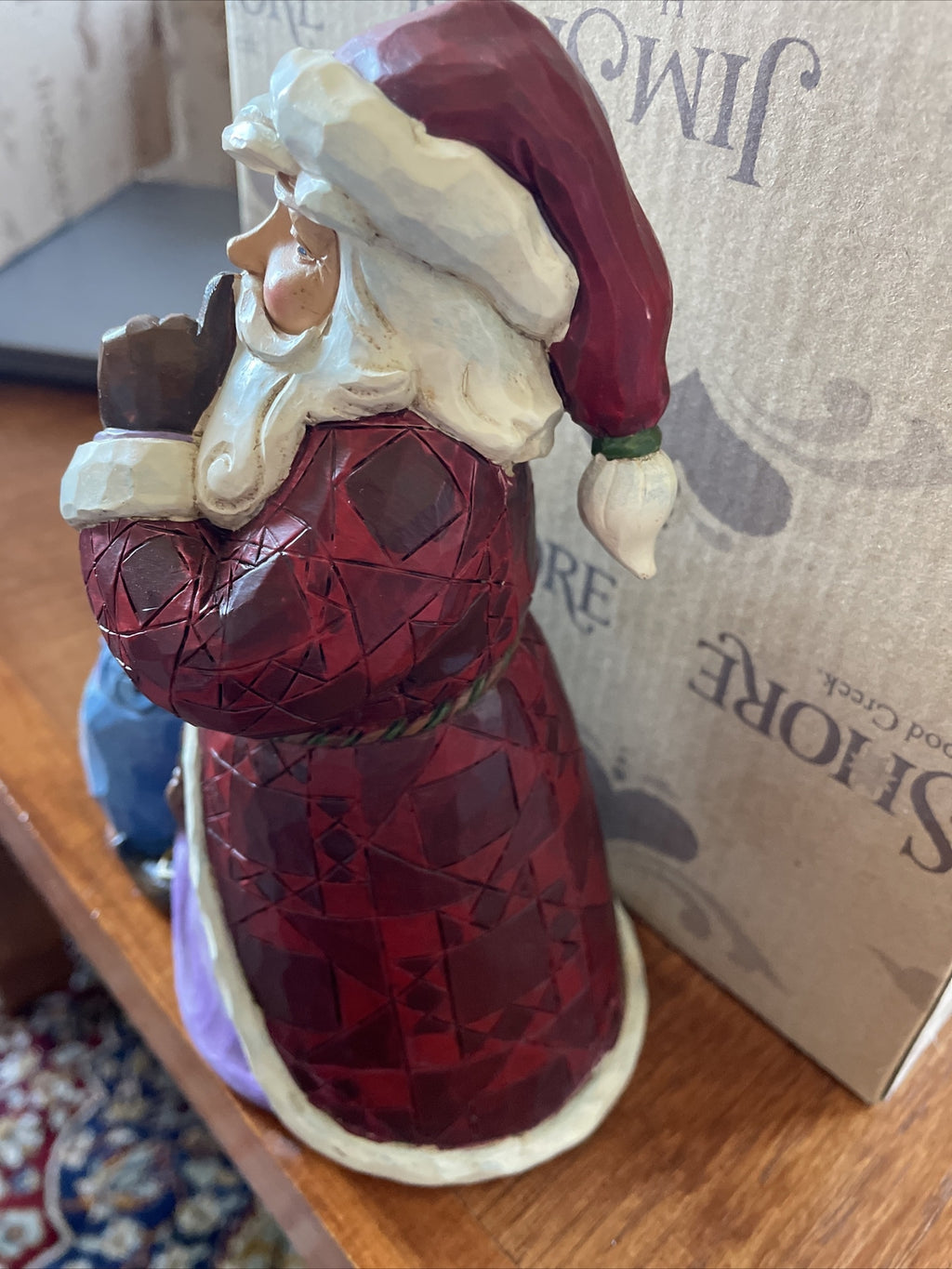 Jim Shore Santa sleigh Disney toy bag figure winter Christmas holiday gift mom h