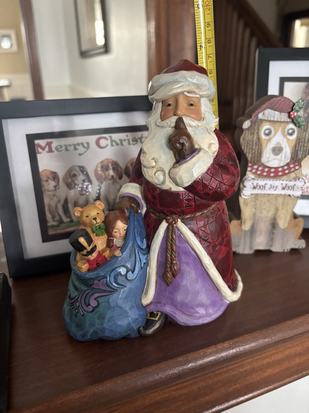 Jim Shore Santa sleigh Disney toy bag figure winter Christmas holiday gift mom h