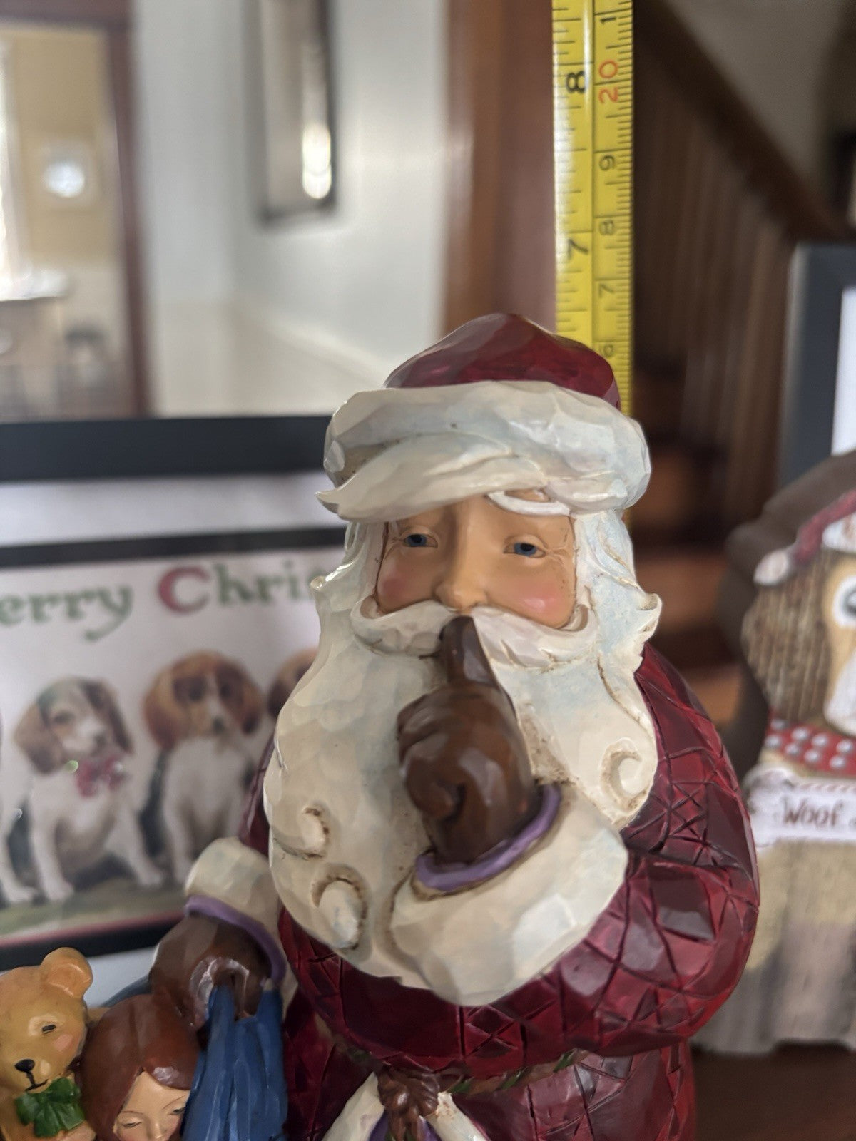 Jim Shore Santa sleigh Disney toy bag figure winter Christmas holiday gift mom h