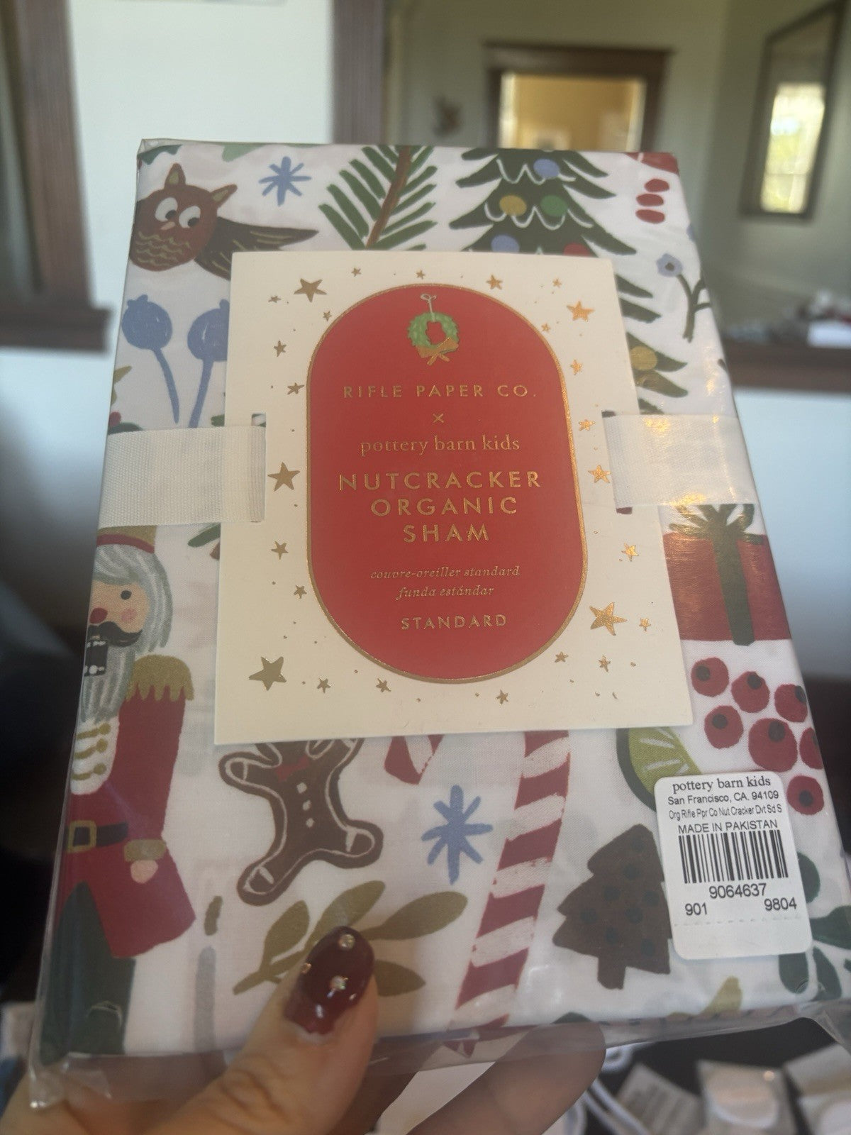 Pottery Barn Nutcracker Christmas Holiday pillow Sham ruffle Rifle co paper girl