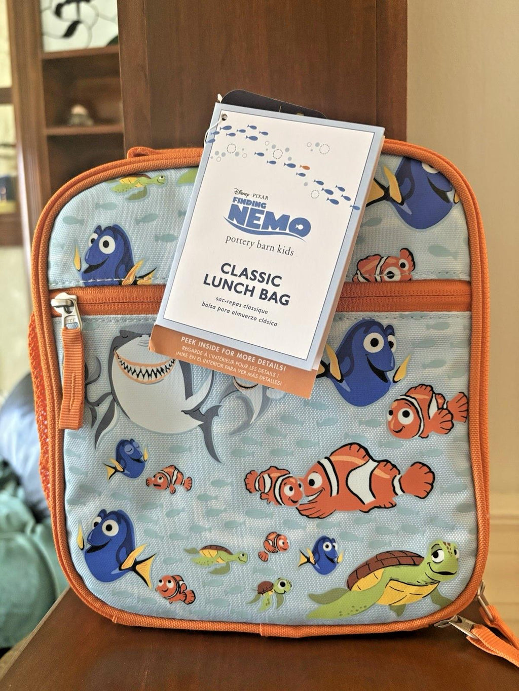School Pottery barn SNOOPY NEMO BACKPACK +LUNCH BOX BAG Peanuts travel shark .