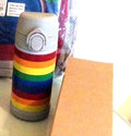 Pottery barn School Stripe Water Bottle rainbow gift holiday pre k disney