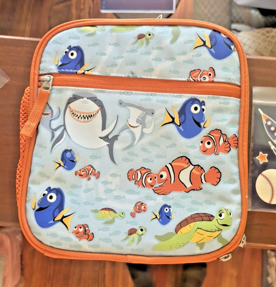 School Pottery barn SNOOPY NEMO BACKPACK +LUNCH BOX BAG Peanuts travel shark .