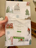 Pottery Barn Disney KING Ski village pillowcase holiday party gift school SET "
