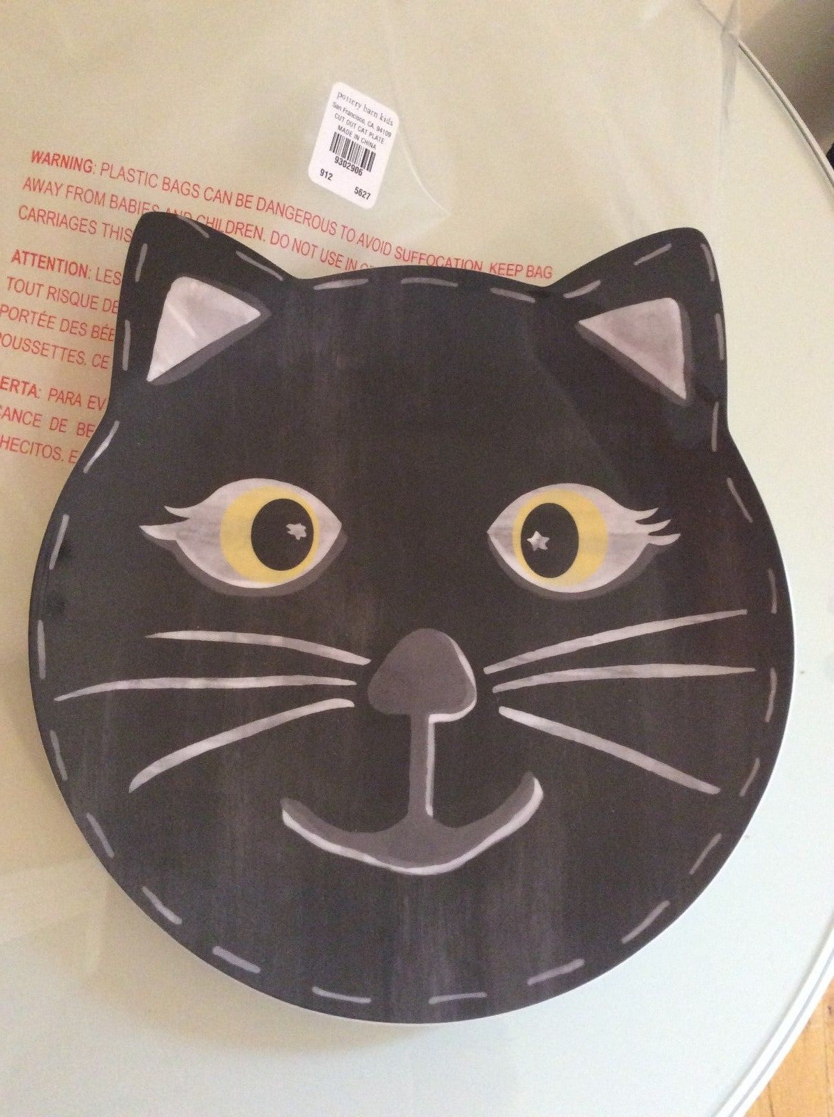 Pottery Barn Halloween Plate Utensil SET Holiday party school black cat Disney 1