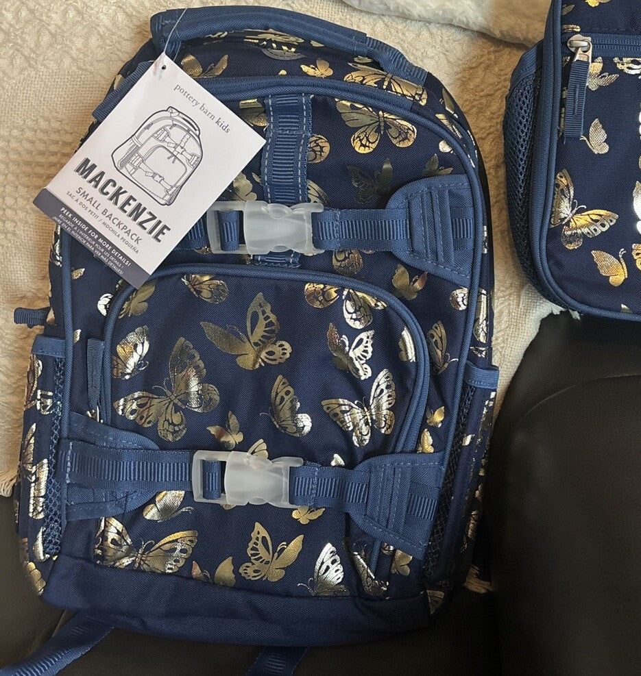 Pottery barn Disney School butterflies glitter BACKPACK Travel Garden bag ??  .