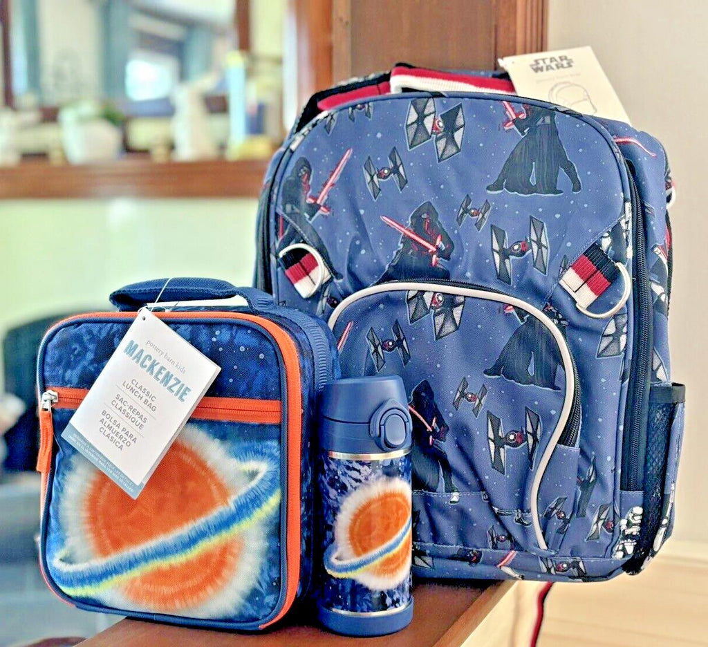 Pottery Barn School STAR WARS BACKPACK Solo+Lunch Box Bag+Water bottle Jedi ?? n