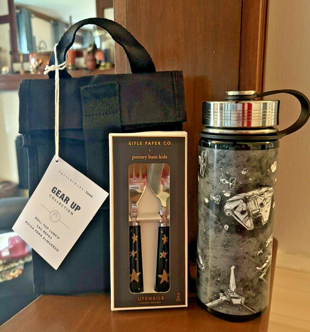 School Pottery barn Lunch box bag Set space Sport Solo Grogu boy travel ??  ,