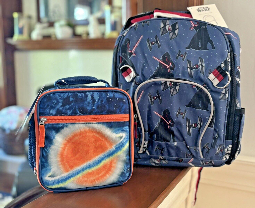 Pottery Barn School STAR WARS BACKPACK Solo+Lunch Box Bag+Water bottle Jedi ?? n