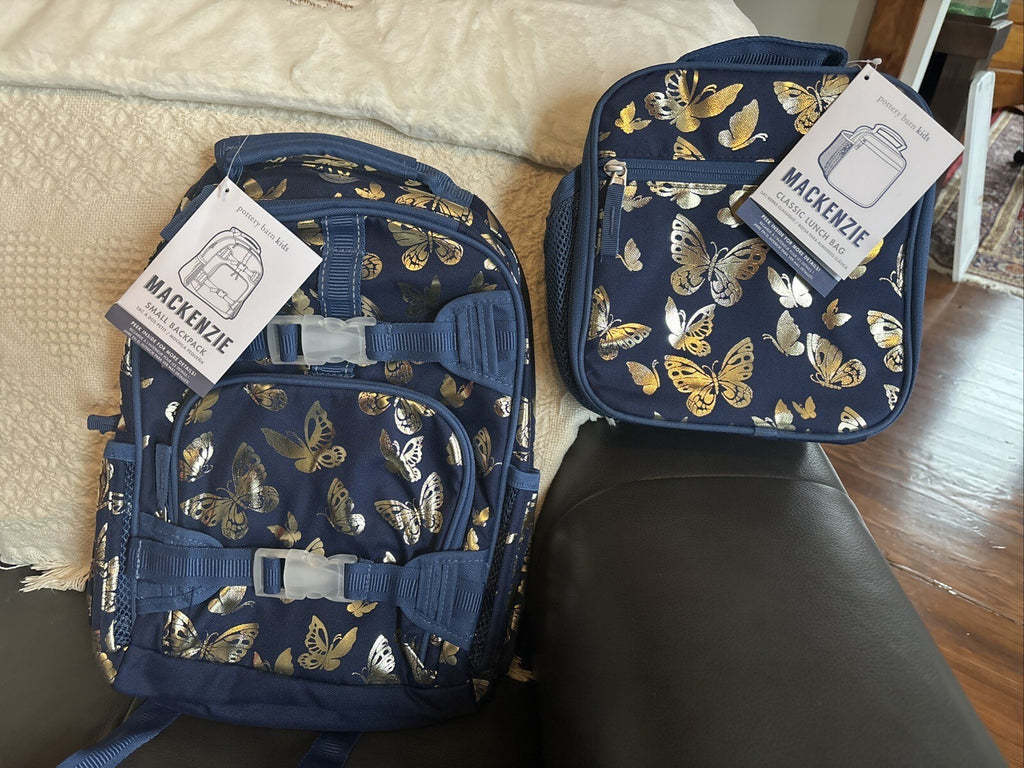 Pottery barn Disney School butterflies glitter BACKPACK Travel Garden bag ??  .
