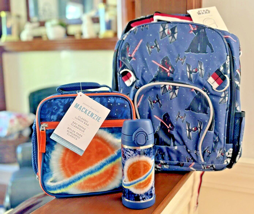 Pottery Barn School STAR WARS BACKPACK Solo+Lunch Box Bag+Water bottle Jedi ?? n