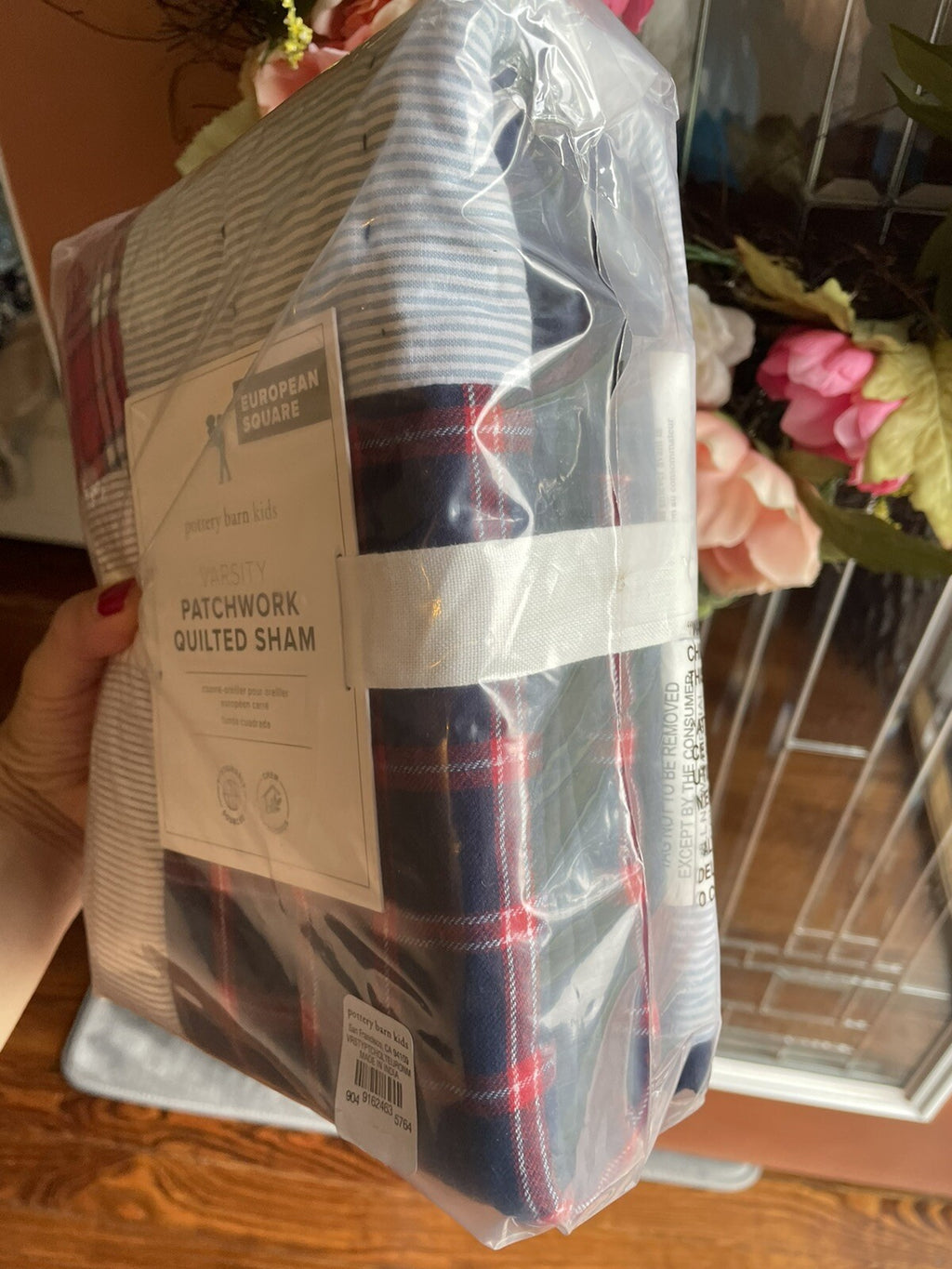 Pottery barn plaid Christmas Pillow cover sham sport stripe party patch Disney -