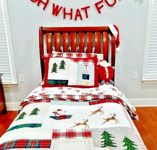 Pottery Barn Christmas Pillow SHAM Plaid Disney Holiday star gift kid Santa m