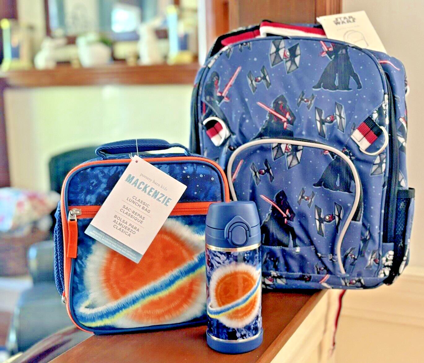 Pottery Barn School STAR WARS BACKPACK Solo+Lunch Box Bag+Water bottle Jedi ?? n