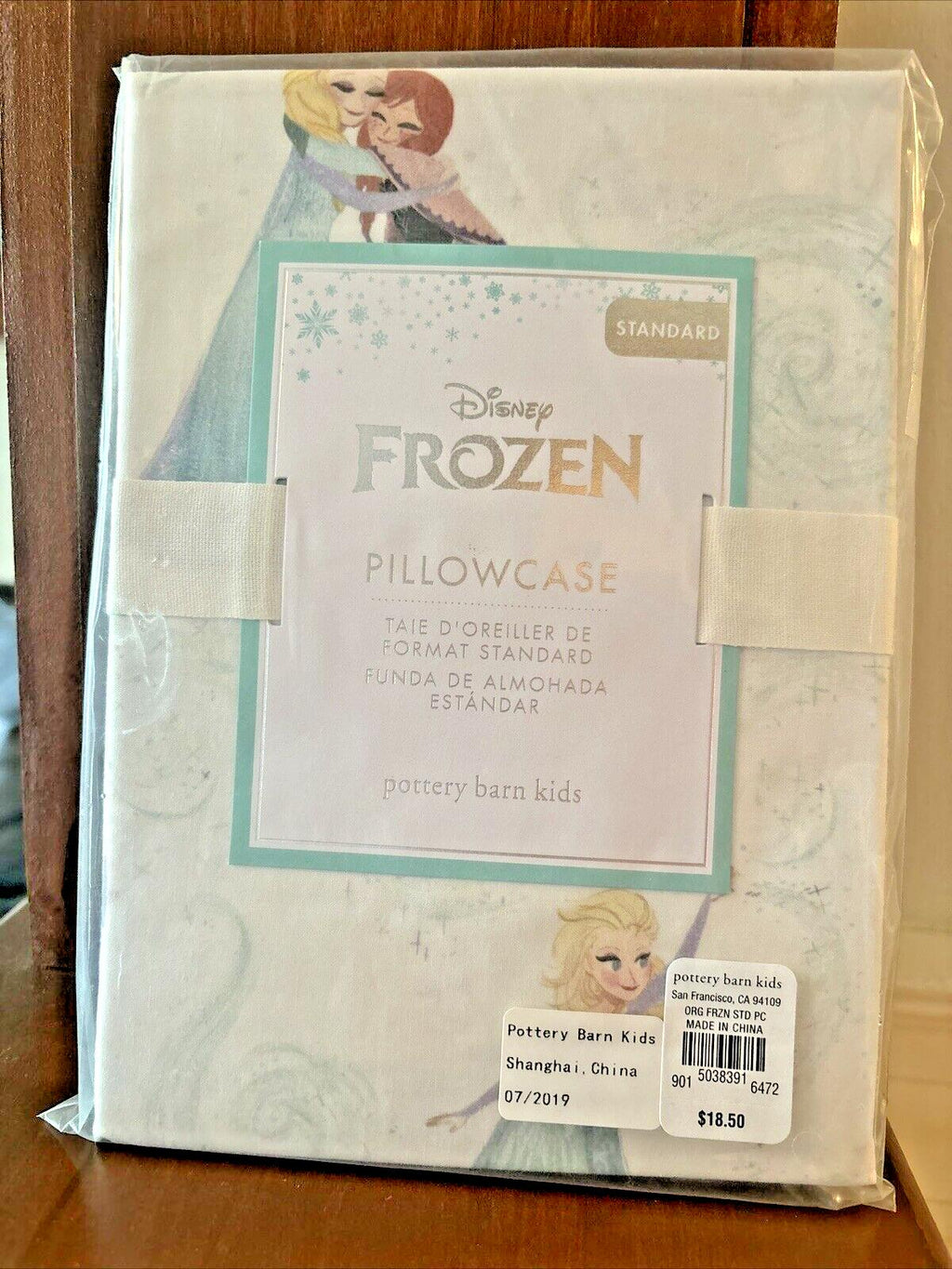Disney Pottery Barn Frozen pillowcase princess Elsa + Sham Olaf holiday SET 2 y