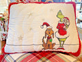Pottery Barn Grinch Christmas pillow Sham Dr Seuss Disney Holiday party kid NEW