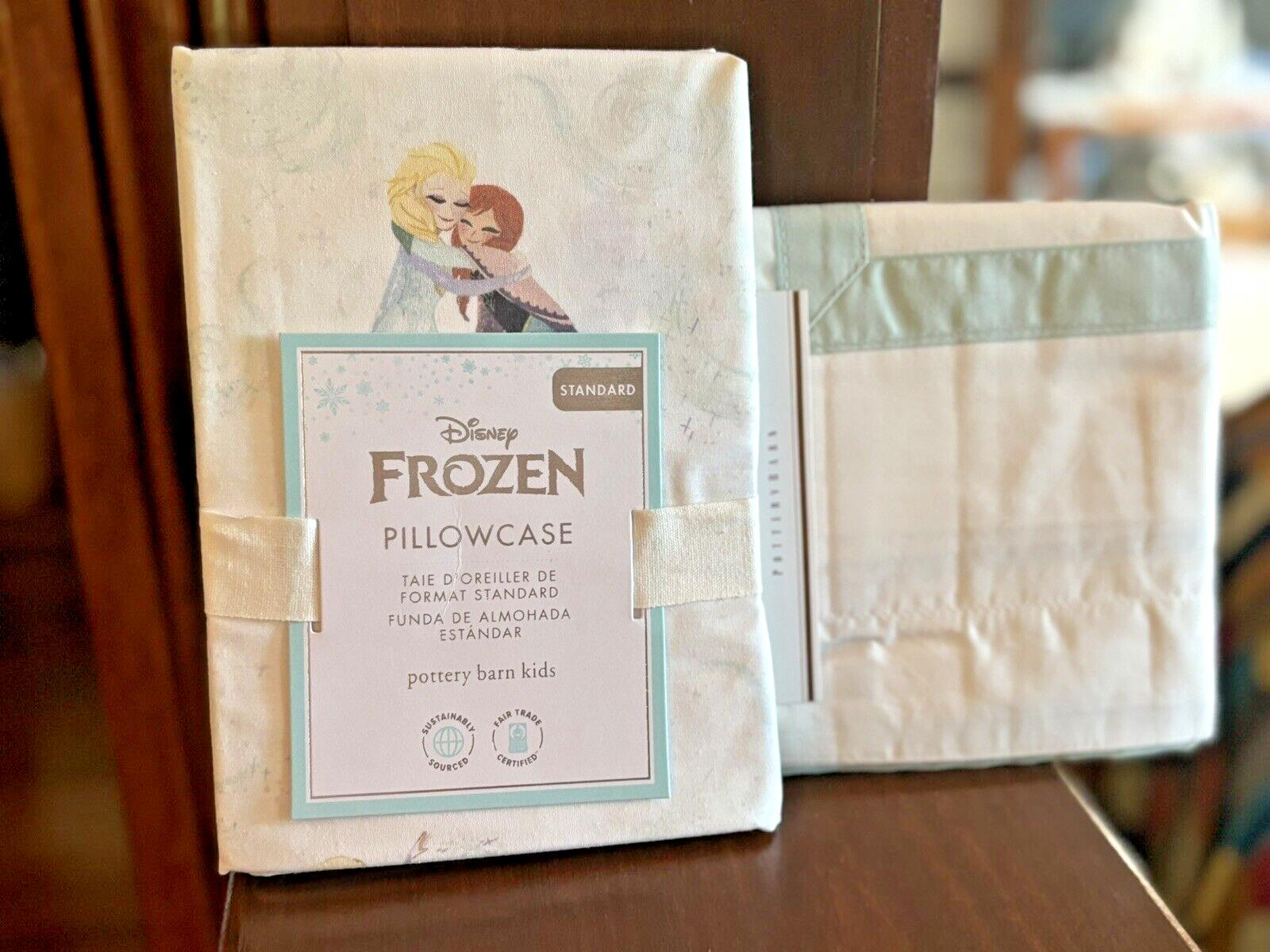 Disney Pottery Barn Frozen pillowcase princess Elsa + Sham Olaf holiday SET 2 y