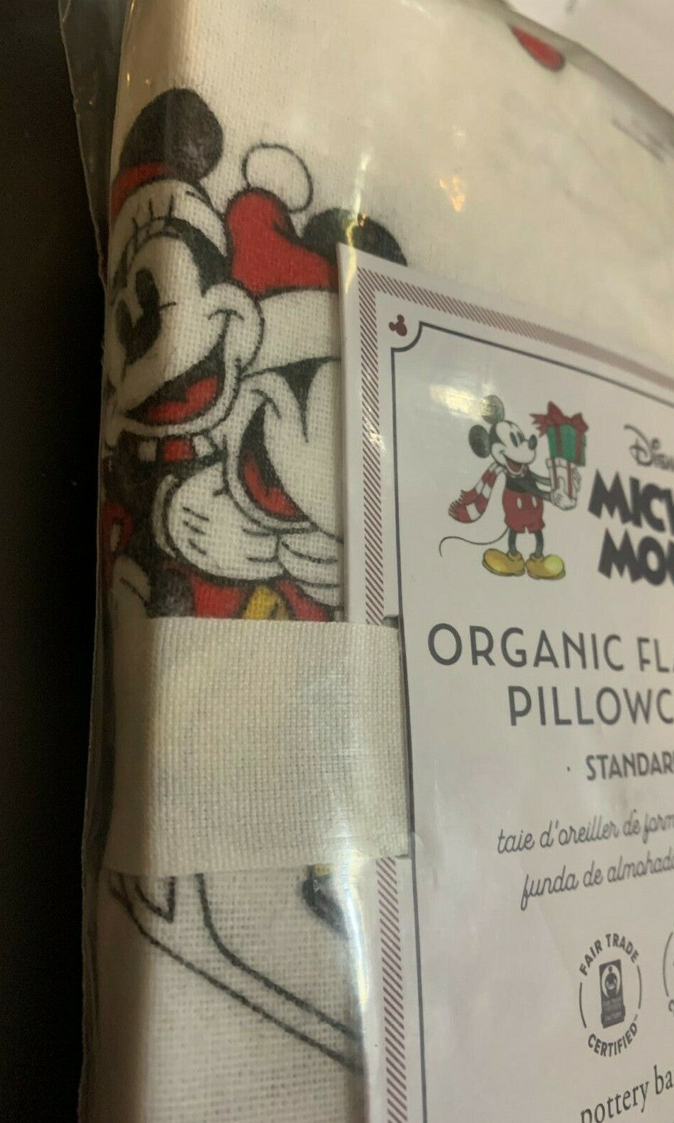 Pottery Barn Mickey Minnie Mouse holiday Christmas Disney gift Pillowcase kids ]