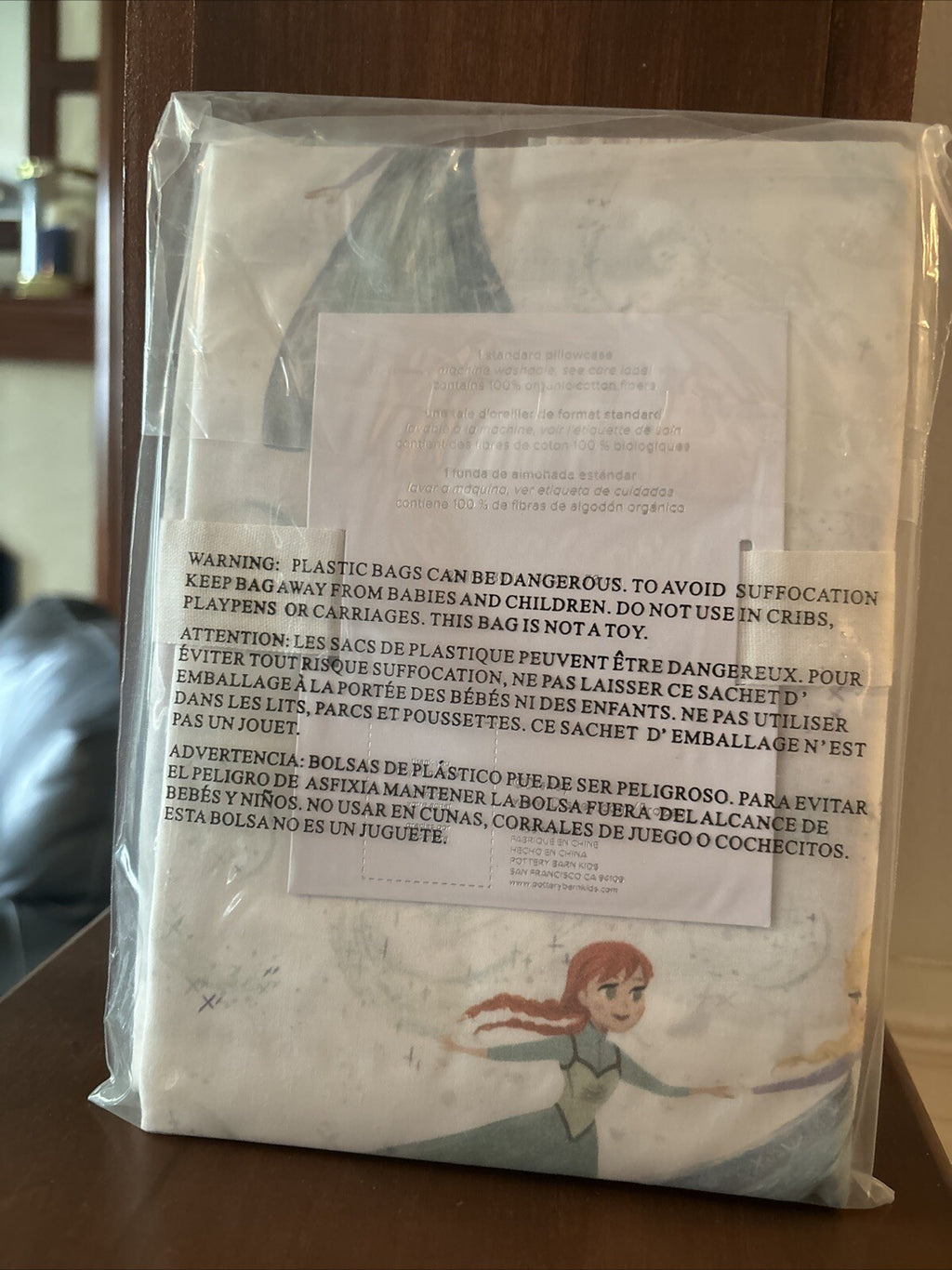Disney Pottery Barn Frozen pillowcase princess Elsa + Sham Olaf holiday SET 2 y