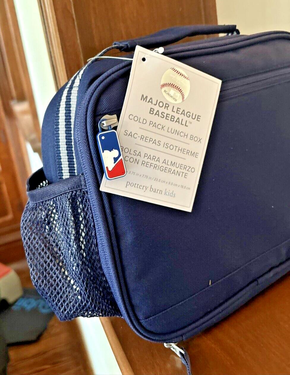 School Pottery Barn MLB BASEBALL LUNCH BOX Cold Pack+Utensil SET Sports Bag =