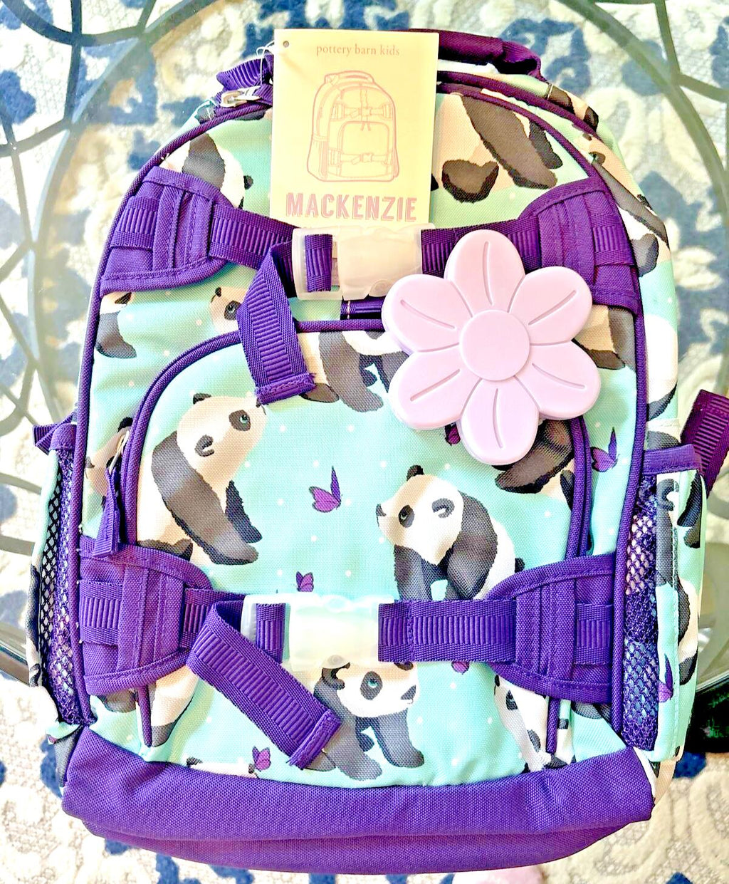 Pottery Barn school Disney BACKPACK LUNCH Heart ??Flower Panda travel Girl BAG 1