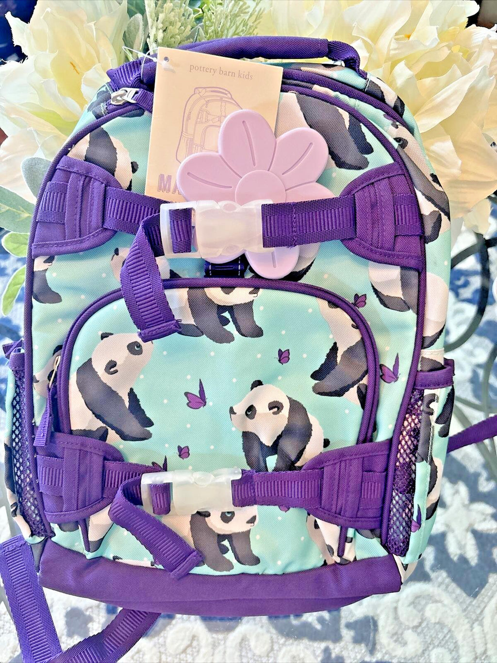 Pottery Barn school Disney BACKPACK LUNCH Heart ??Flower Panda travel Girl BAG 1