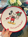 Pottery Barn Holiday Mickey Mouse Christmas Disney plate Kid party gift birthday