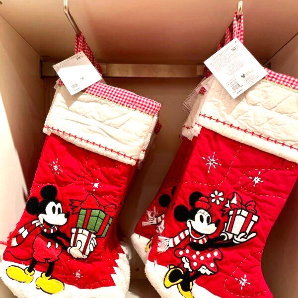 Pottery Barn Mickey Mouse Holiday Disney Christmas stocking gift tree kid red  "