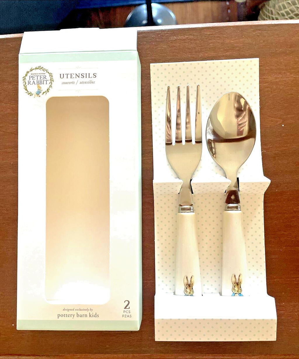 School Disney Pottery Barn Peter Rabbit Utensil Set Party Holiday Pre K Kid a