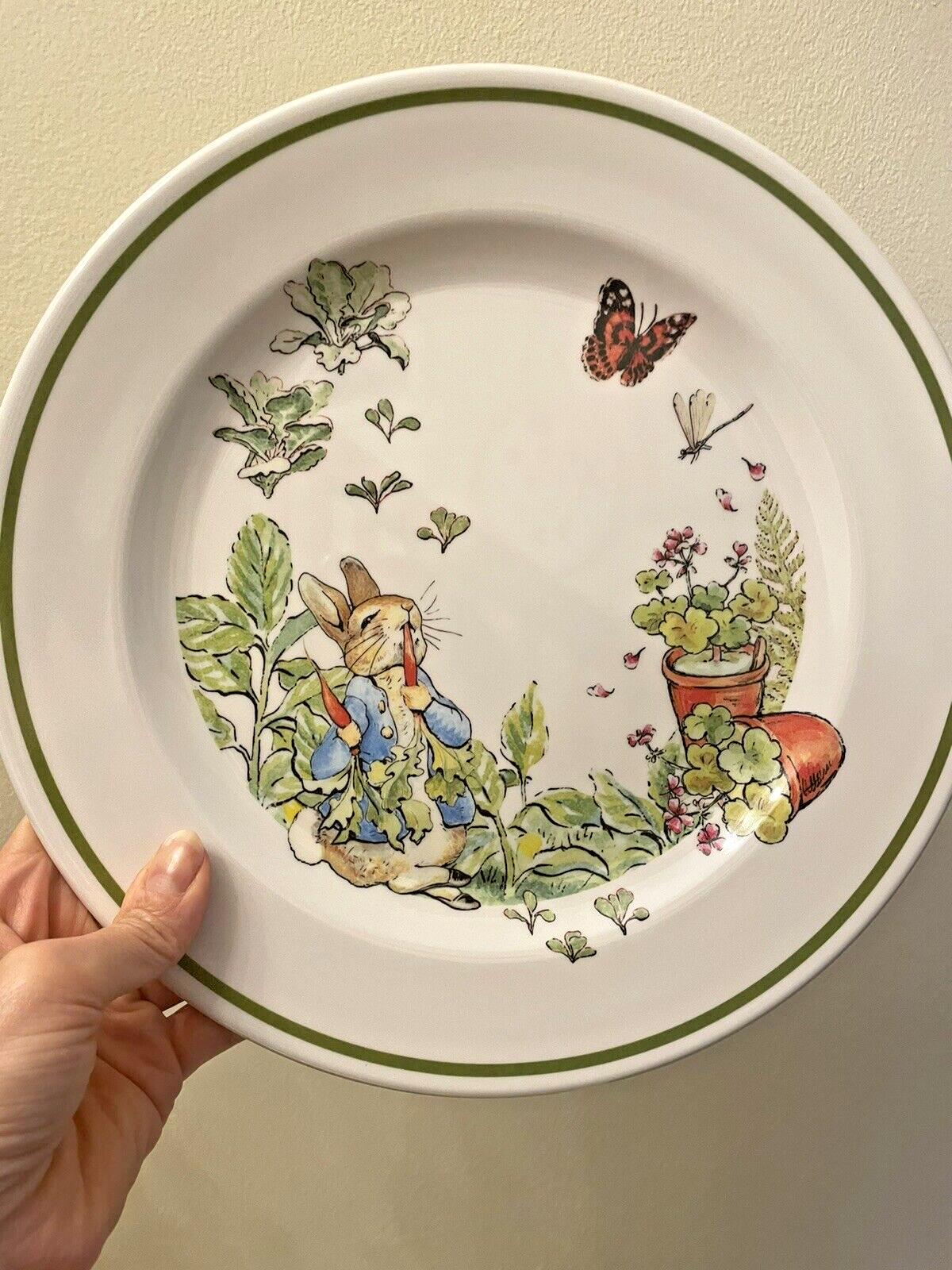 Disney Pottery Barn PLATE Easter bunny Peter rabbit holiday gift party flower ]