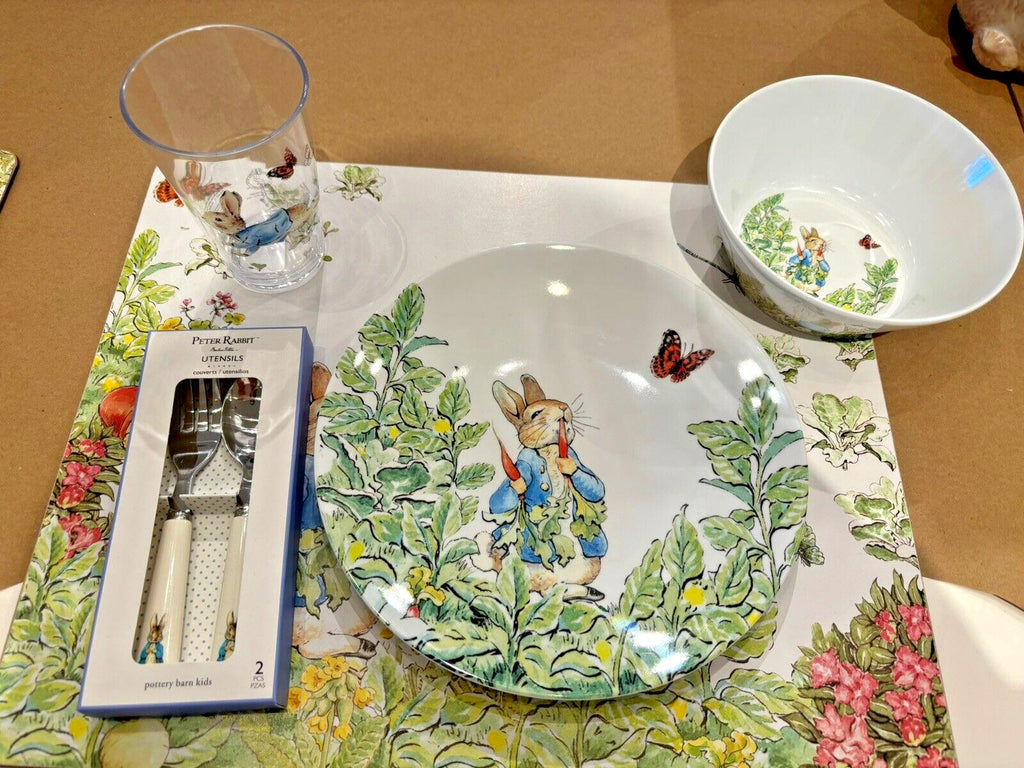 School Disney Pottery Barn Peter Rabbit Utensil Set Party Holiday Pre K Kid a