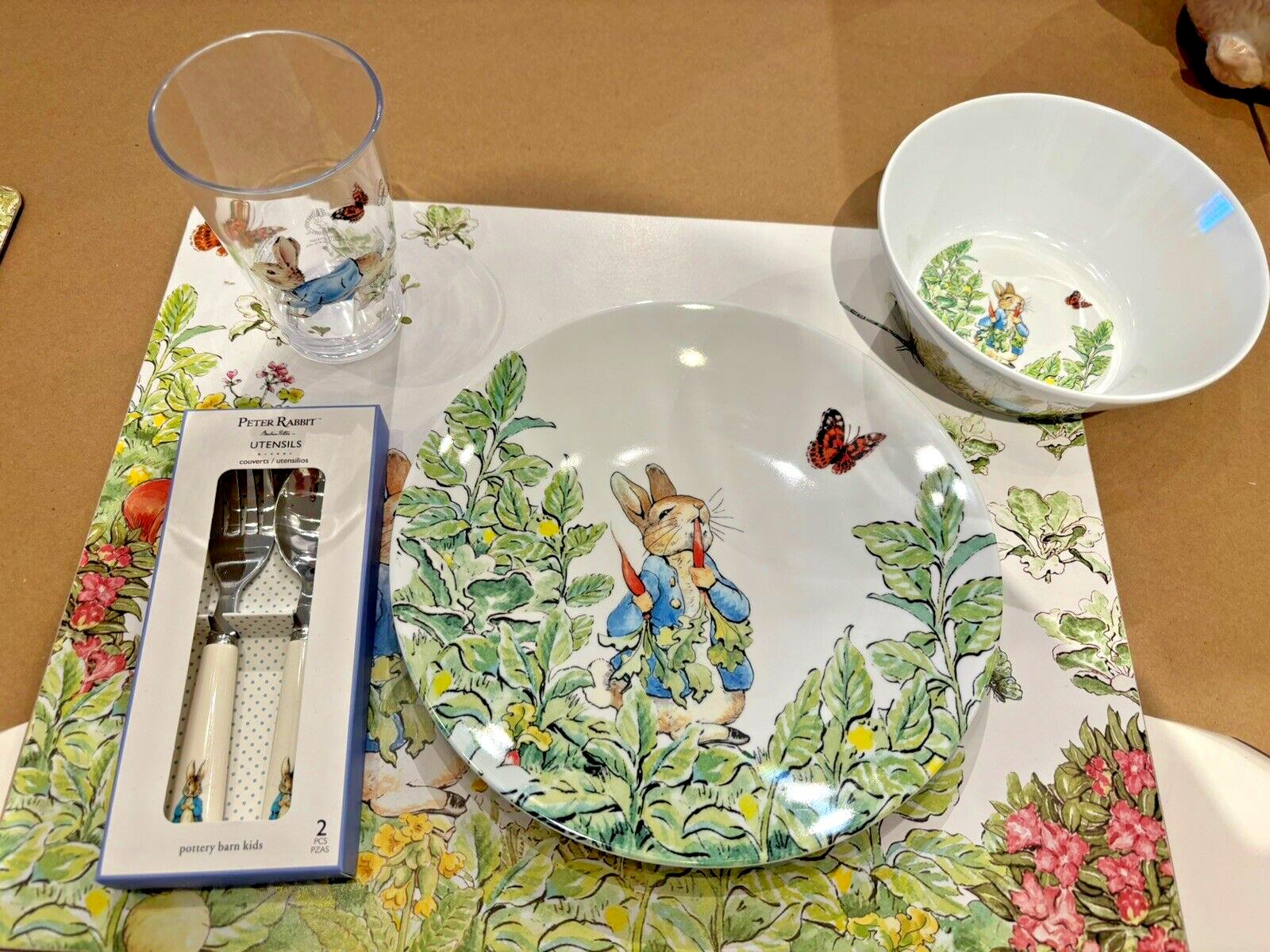 School Disney Pottery Barn Peter Rabbit Utensil Set Party Holiday Pre K Kid a