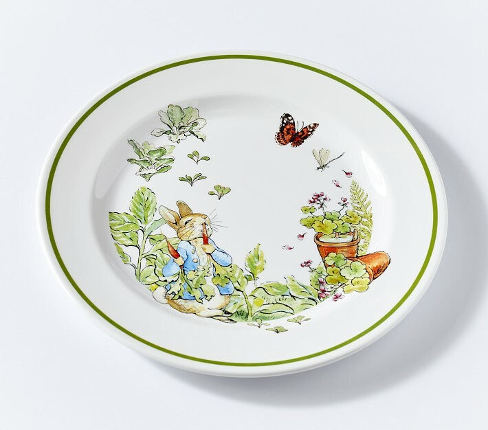 Disney Pottery Barn PLATE Easter bunny Peter rabbit holiday gift party flower ]