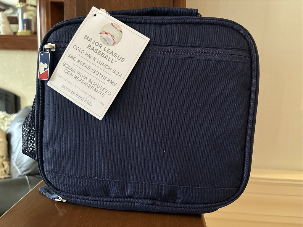 School Pottery Barn MLB BASEBALL LUNCH BOX Cold Pack+Utensil SET Sports Bag =
