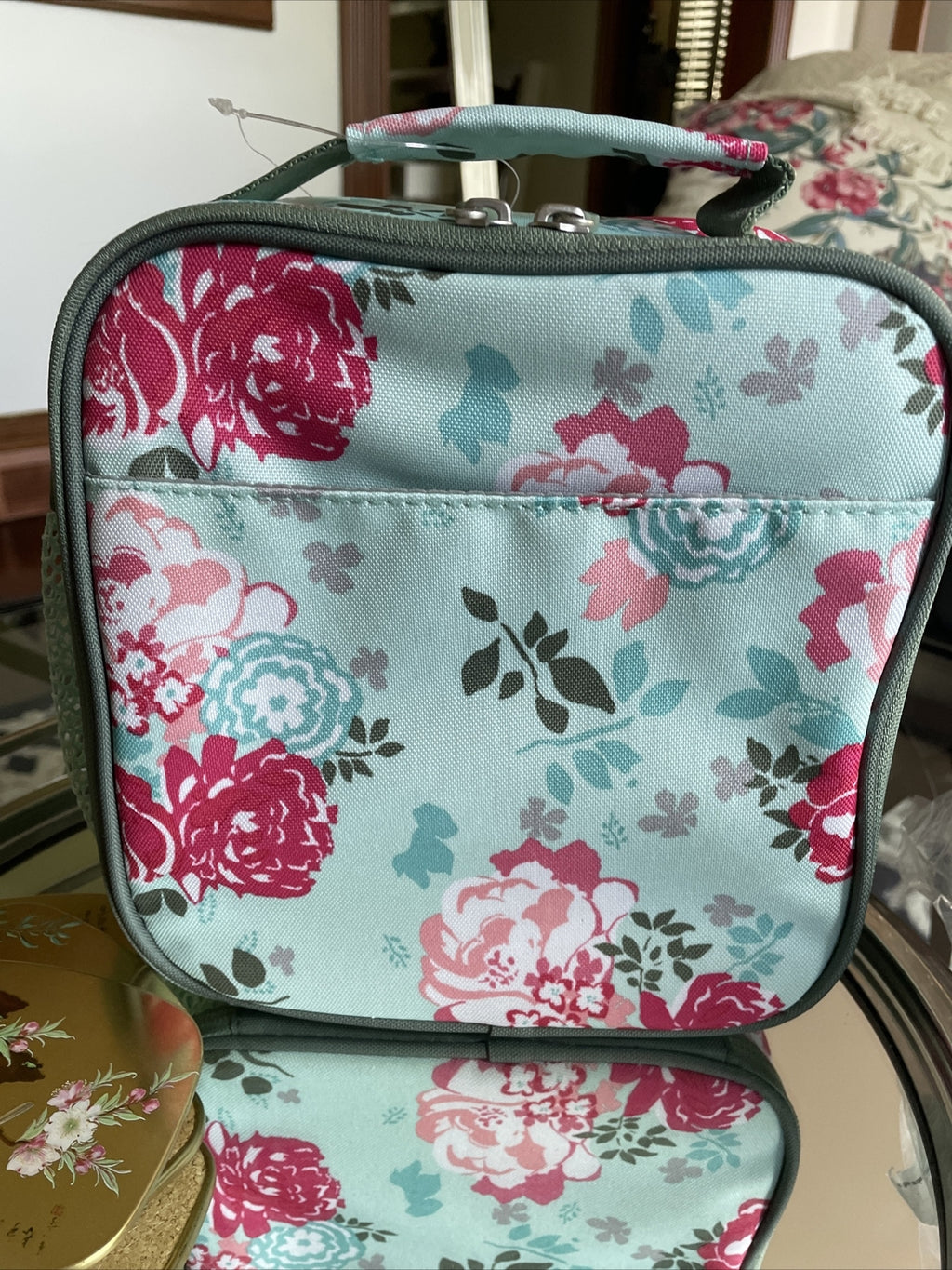 Pottery Barn LUNCH BOX BAG school disney Garden Party floral star holiday girl /