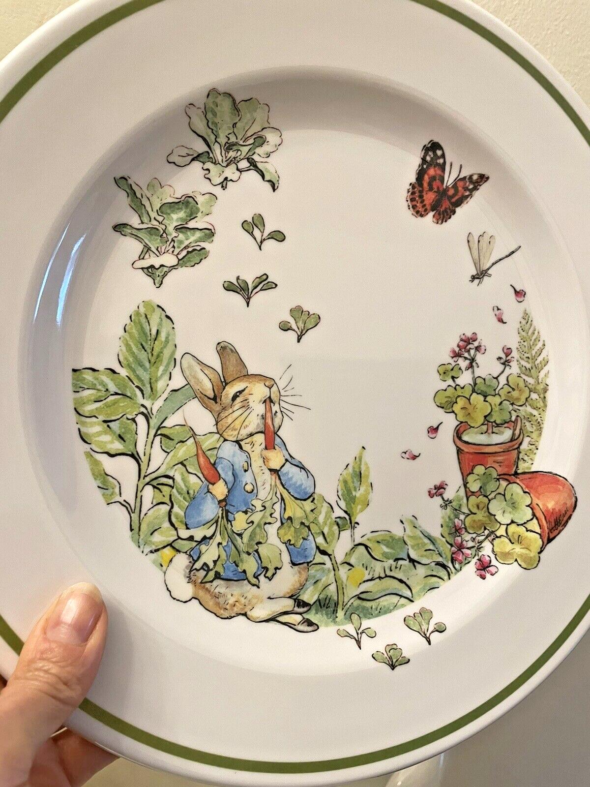 Disney Pottery Barn PLATE Easter bunny Peter rabbit holiday gift party flower ]