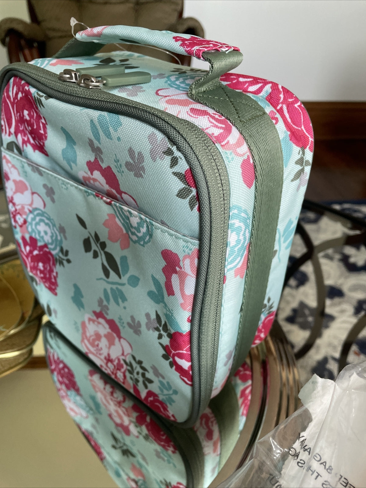 Pottery Barn LUNCH BOX BAG school disney Garden Party floral star holiday girl /