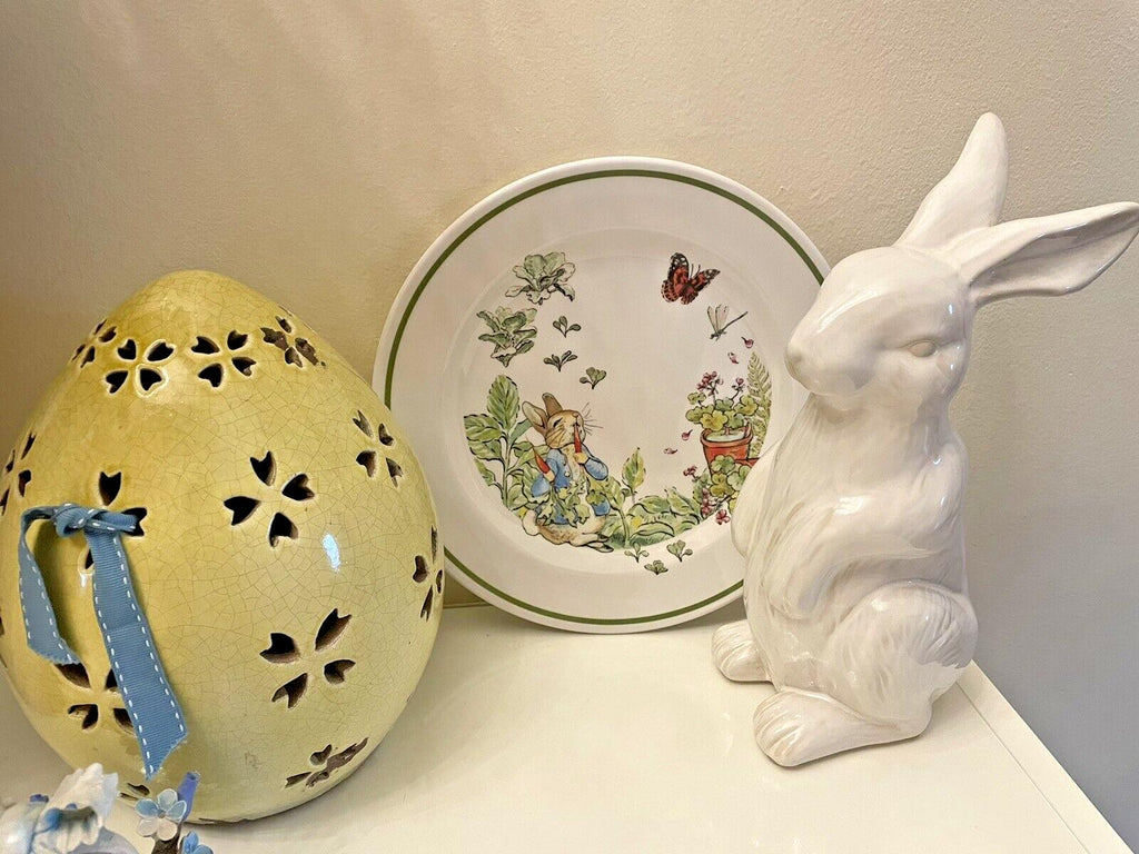 Disney Pottery Barn PLATE Easter bunny Peter rabbit holiday gift party flower ]