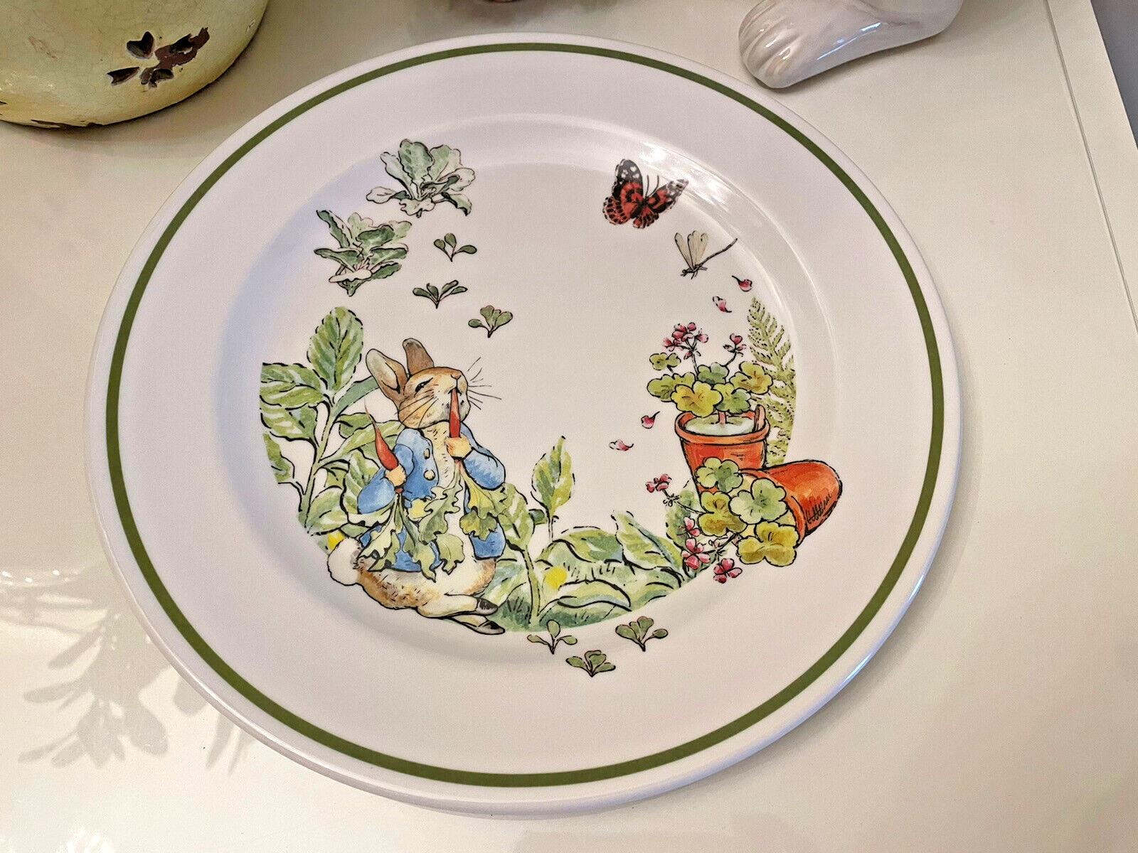 Disney Pottery Barn PLATE Easter bunny Peter rabbit holiday gift party flower ]