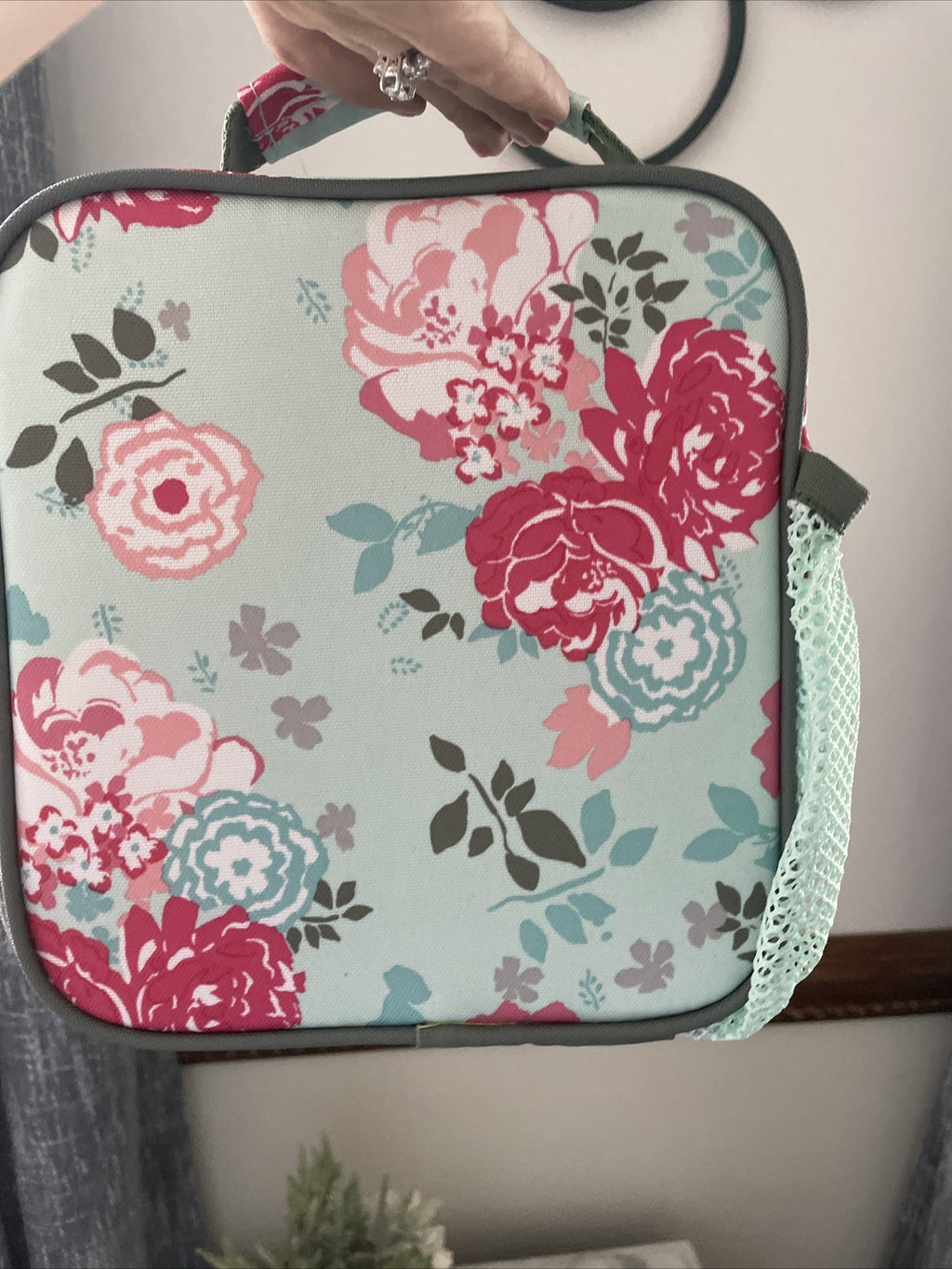 Pottery Barn LUNCH BOX BAG school disney Garden Party floral star holiday girl /