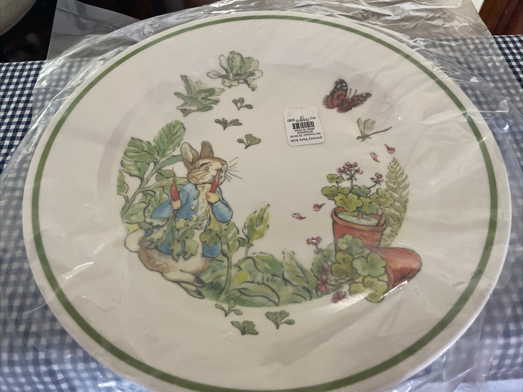 Disney Pottery Barn PLATE Easter bunny Peter rabbit holiday gift party flower ]