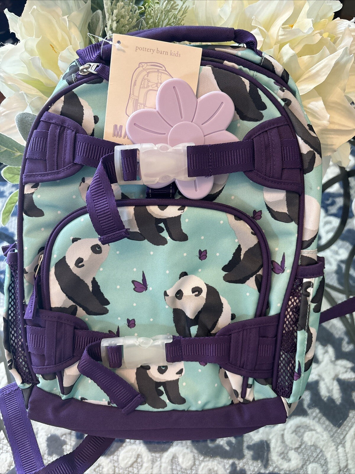 Pottery Barn school Disney BACKPACK LUNCH Heart ??Flower Panda travel Girl BAG 1