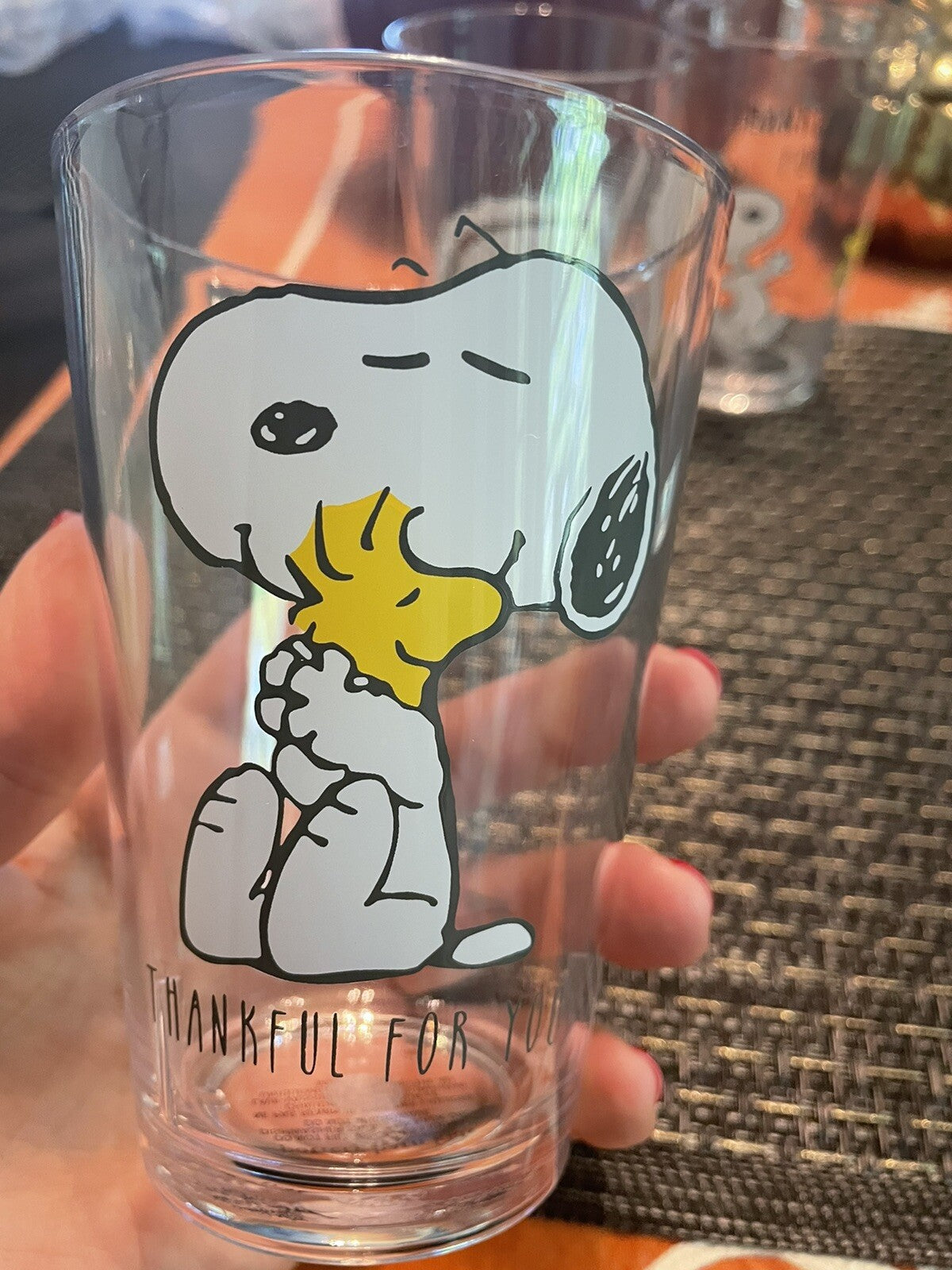 Snoopy School Pottery Barn Holiday CUP UTENSIL peanuts Thanksgiving kid Disney .