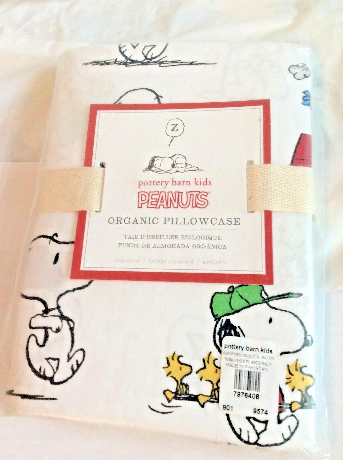 Disney Snoopy Pottery Barn Pillowcase holiday party peanuts school kid travel *