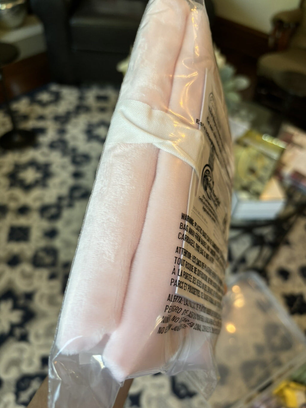 Disney Pottery Barn pillow sham princess Luxe Chamois Pink holiday party gift -
