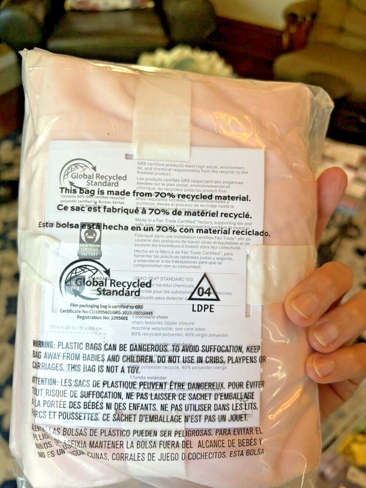 Disney Pottery Barn pillow sham princess Luxe Chamois Pink holiday party gift -