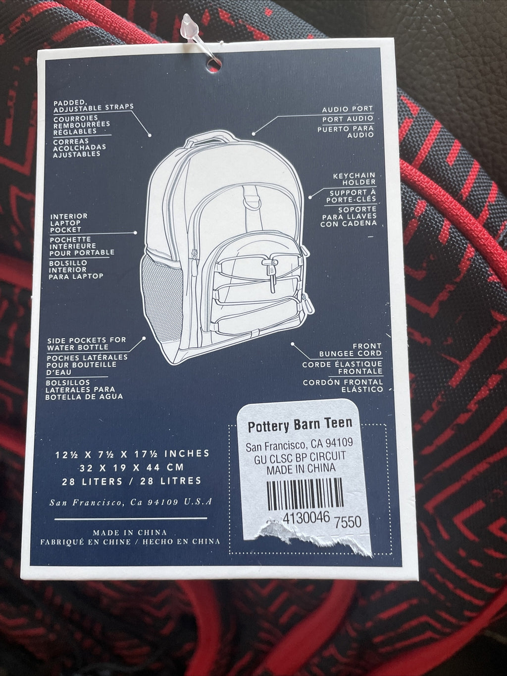 Pottery Barn School Disney LARGE Backpack Travel Space sports soccer boy .